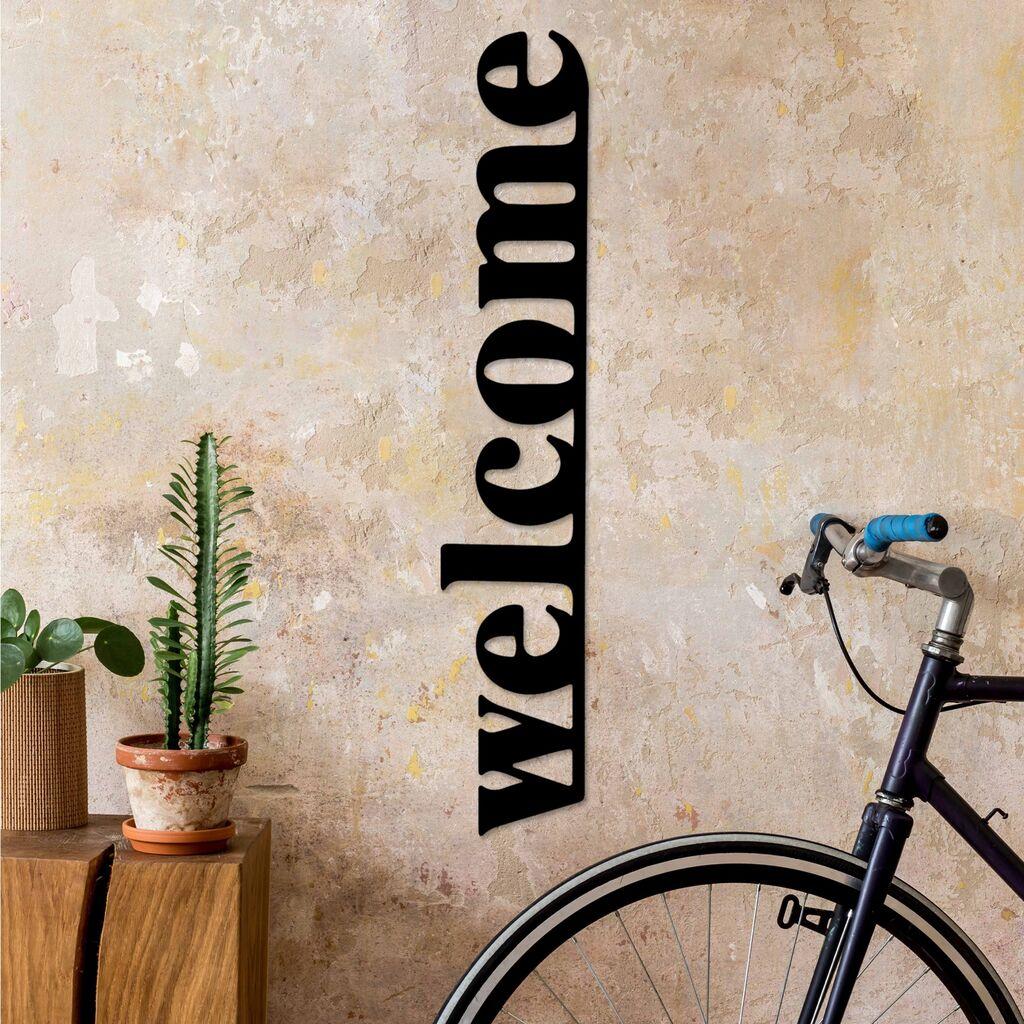 Wallity dzидна декорација Welcome-5, 18x98 см, 1,5 мм, црна