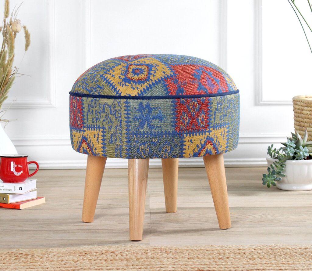 Atelier del Sofa Tabure Rugrev, 45x45x45cm, Шарена
