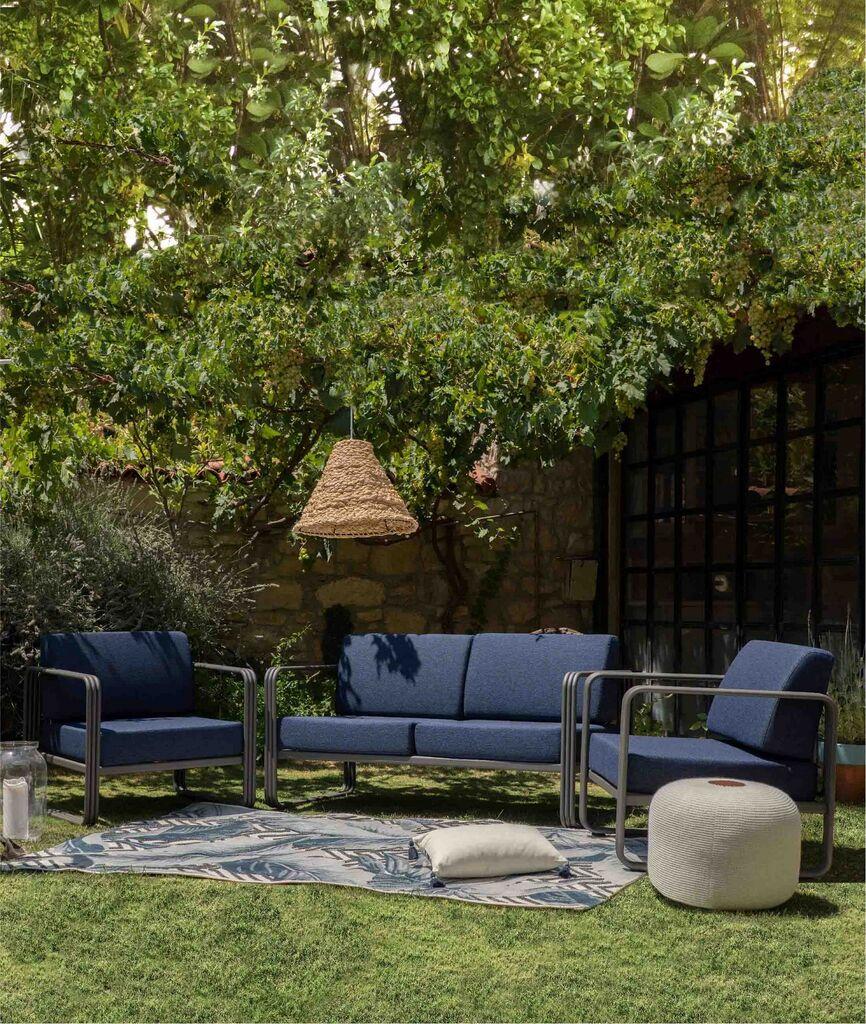 Стол за градина Hanah Home 700301, 62 x 84 x 74 см, темно сина