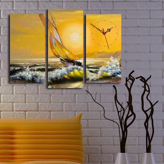 Wallity dzиден часовник 3PATCS-1, 66x45 см, 3 дела