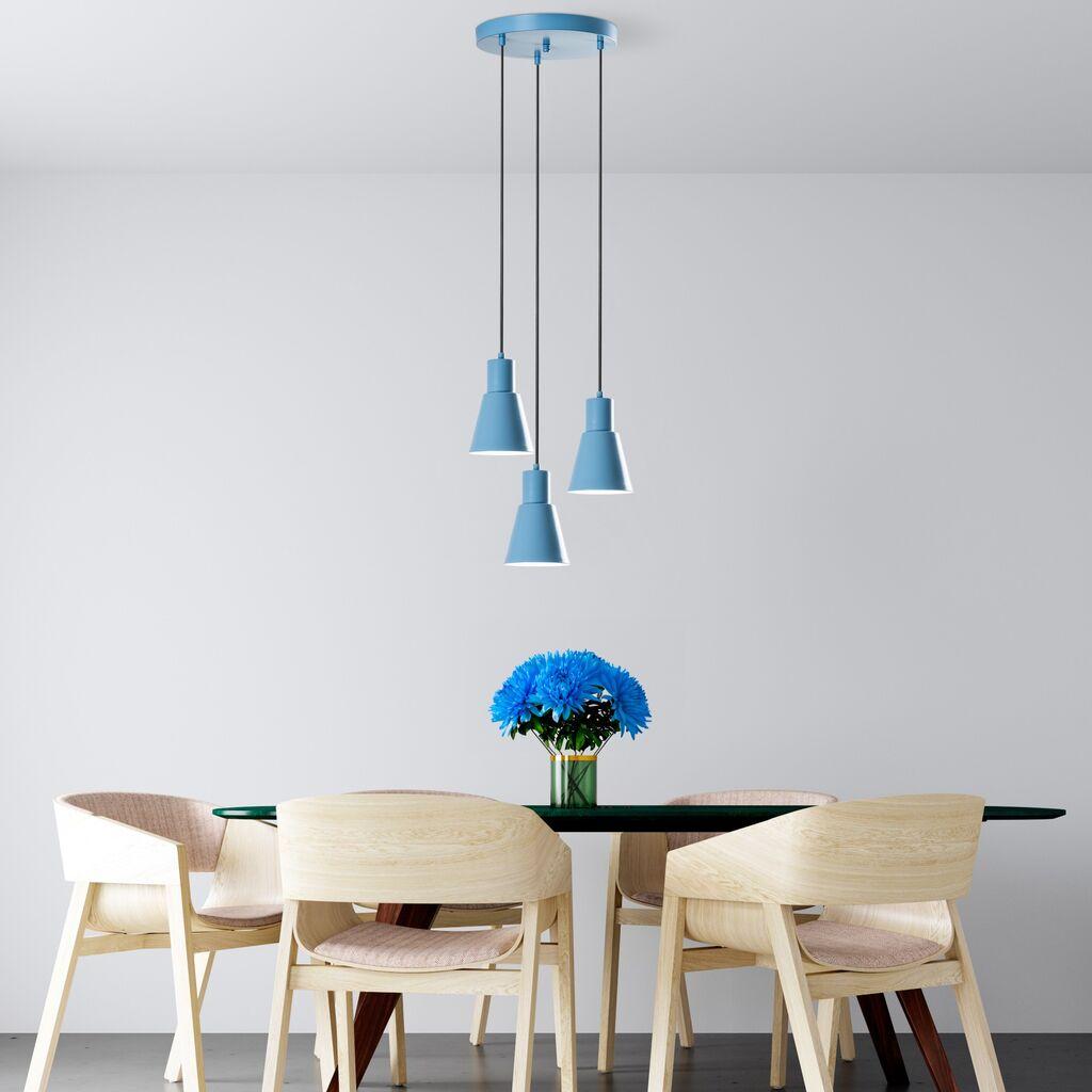 Opviq Luster Konikkem-6357-3, 75-114 см, 40 см, 3xE27, Сина