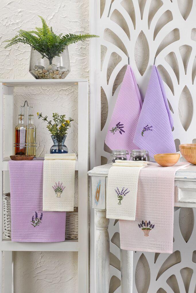 Комплет за кујнска крпа L'essentiel Maison Lavender, 6 парчиња, Повеќебојна