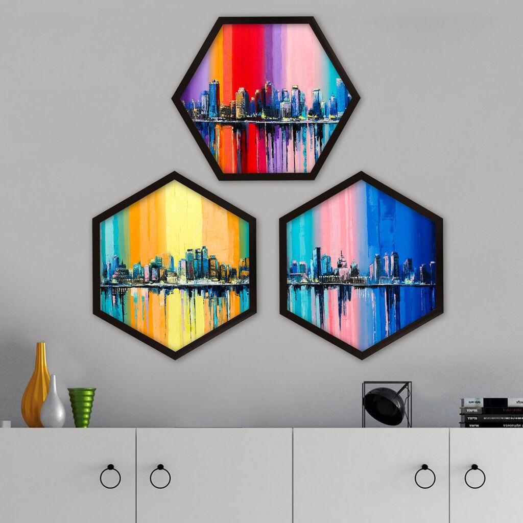 Wallity врамена слика 6GEN516211399, 35x35 см, 3 дела