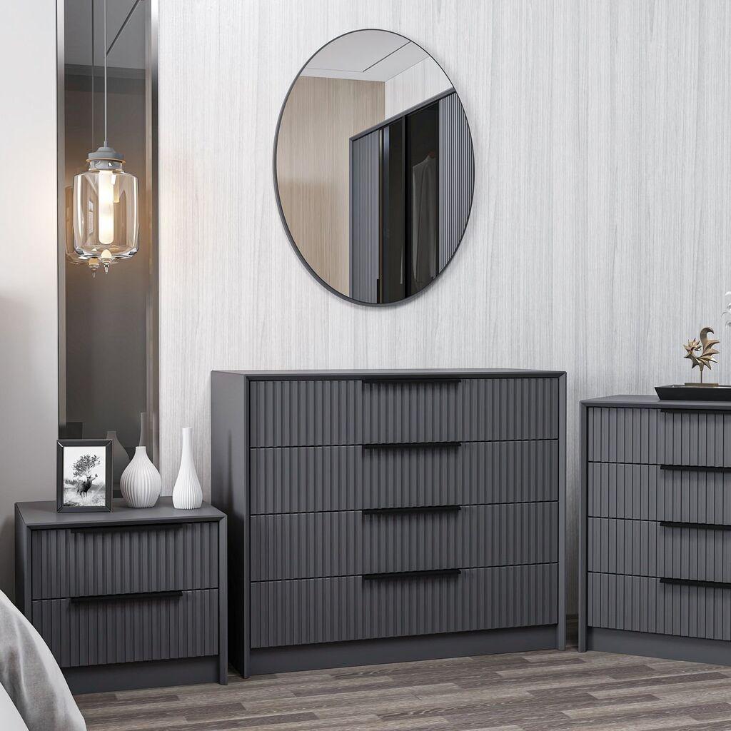 Комода Hanah Home Kale Luxe-4801, Антрацит