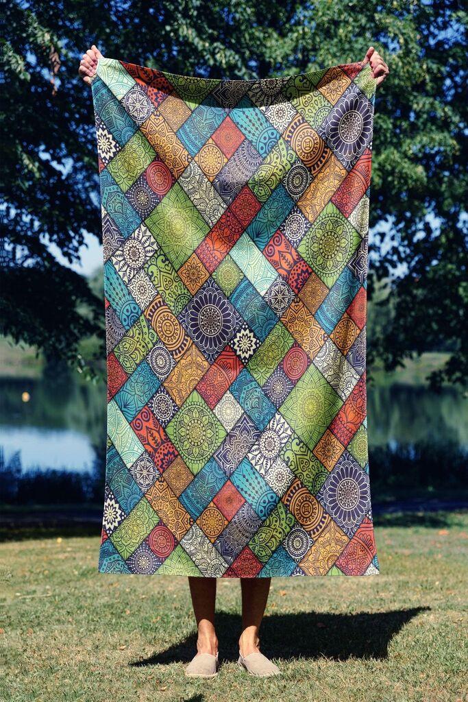 L'essentiel Maison Пешкир за плажа 70x130cm Шарена