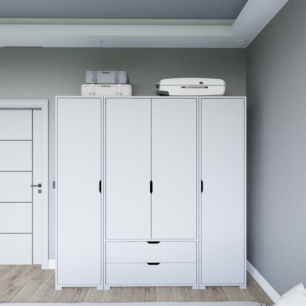 Гардеробер Hanah Home Duru 1600-023, 170x183x45 см, бел