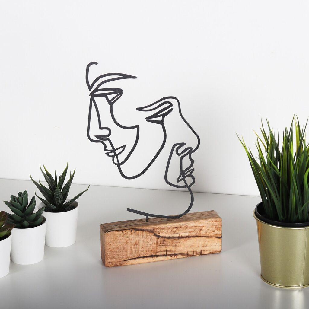 Декоративна фигура Aberto Design M-035, 17x38x3.5 см, црна
