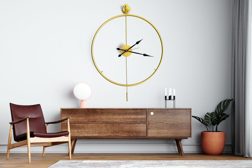 Wallity dzиден часовник 58x80x7 см, златен