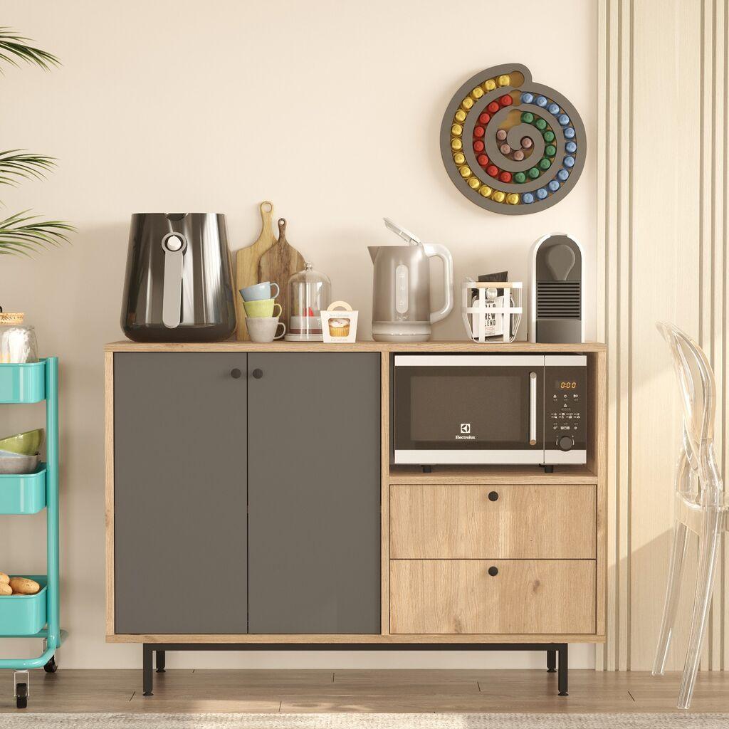 Комода Hanah Home RE2-SA, 120x85x35,5 см, Антрацит