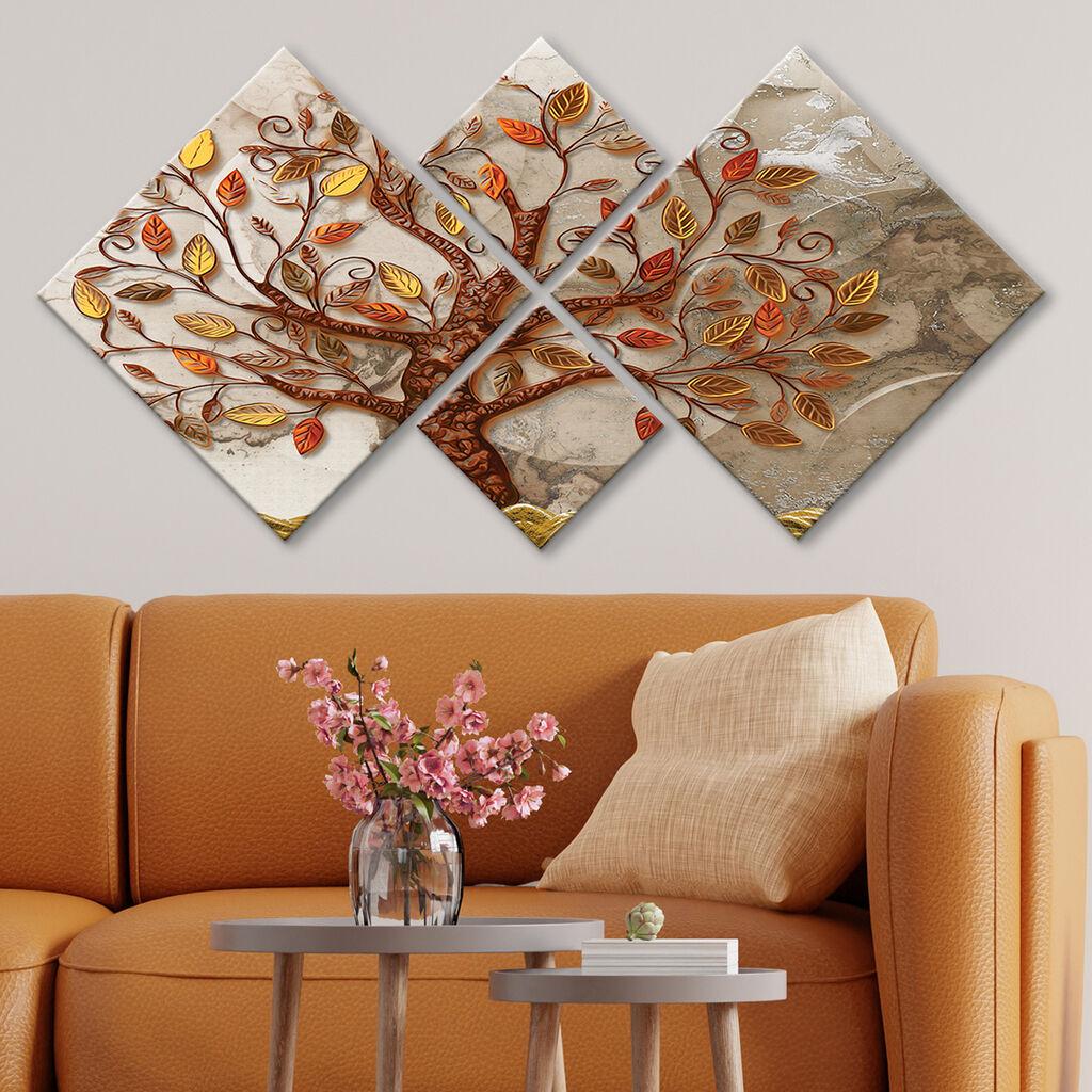 Слика Wallity 4MDF1787222420, 60x115 см, 4 дела