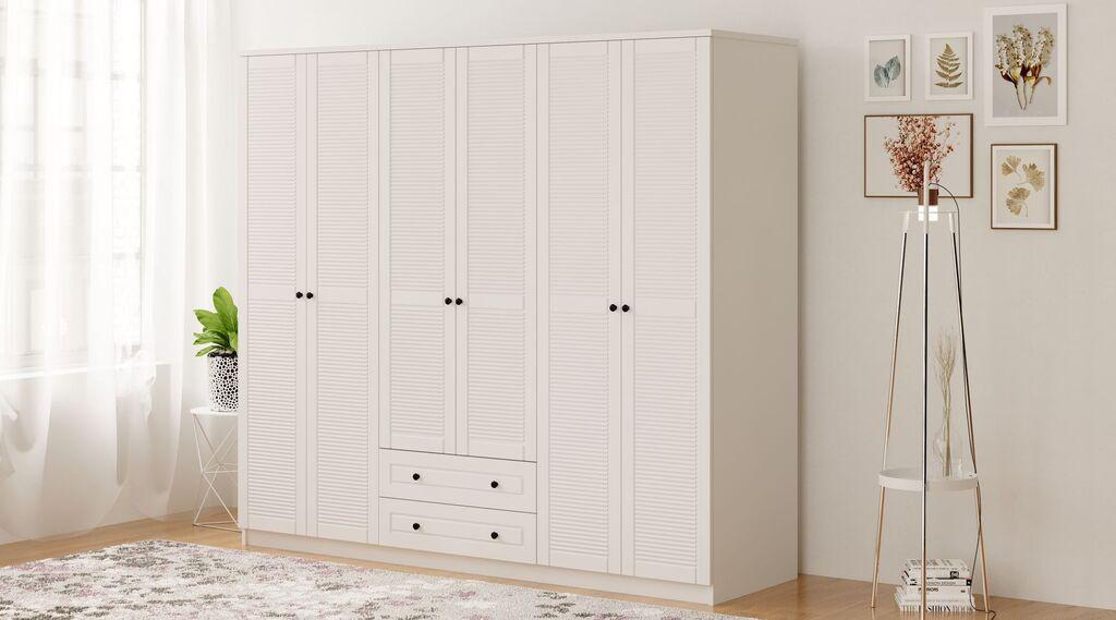 Гардеробер Hanah Home Rb-064-01, 210x210x52 см, бел