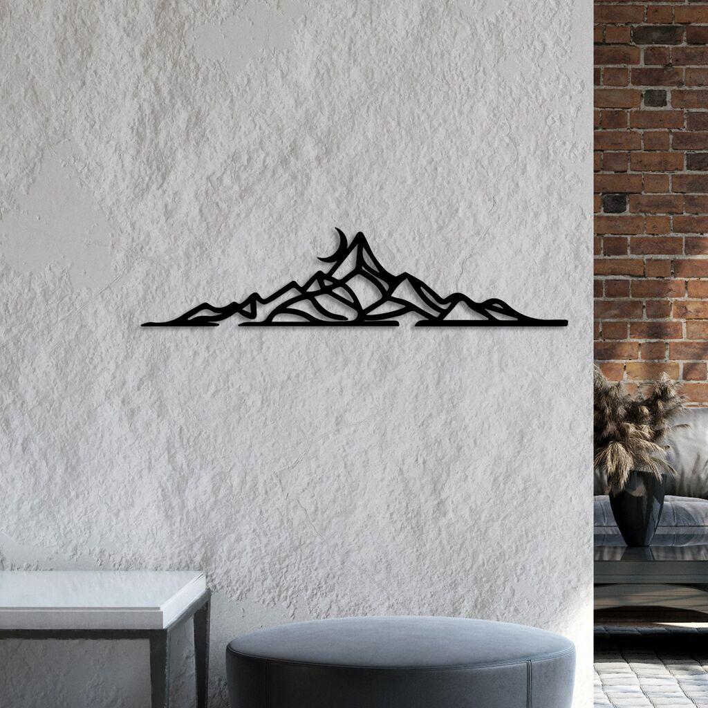 Wallity декорација за dzид пејзаж 2, 68x16 см, 1,5 мм, црна