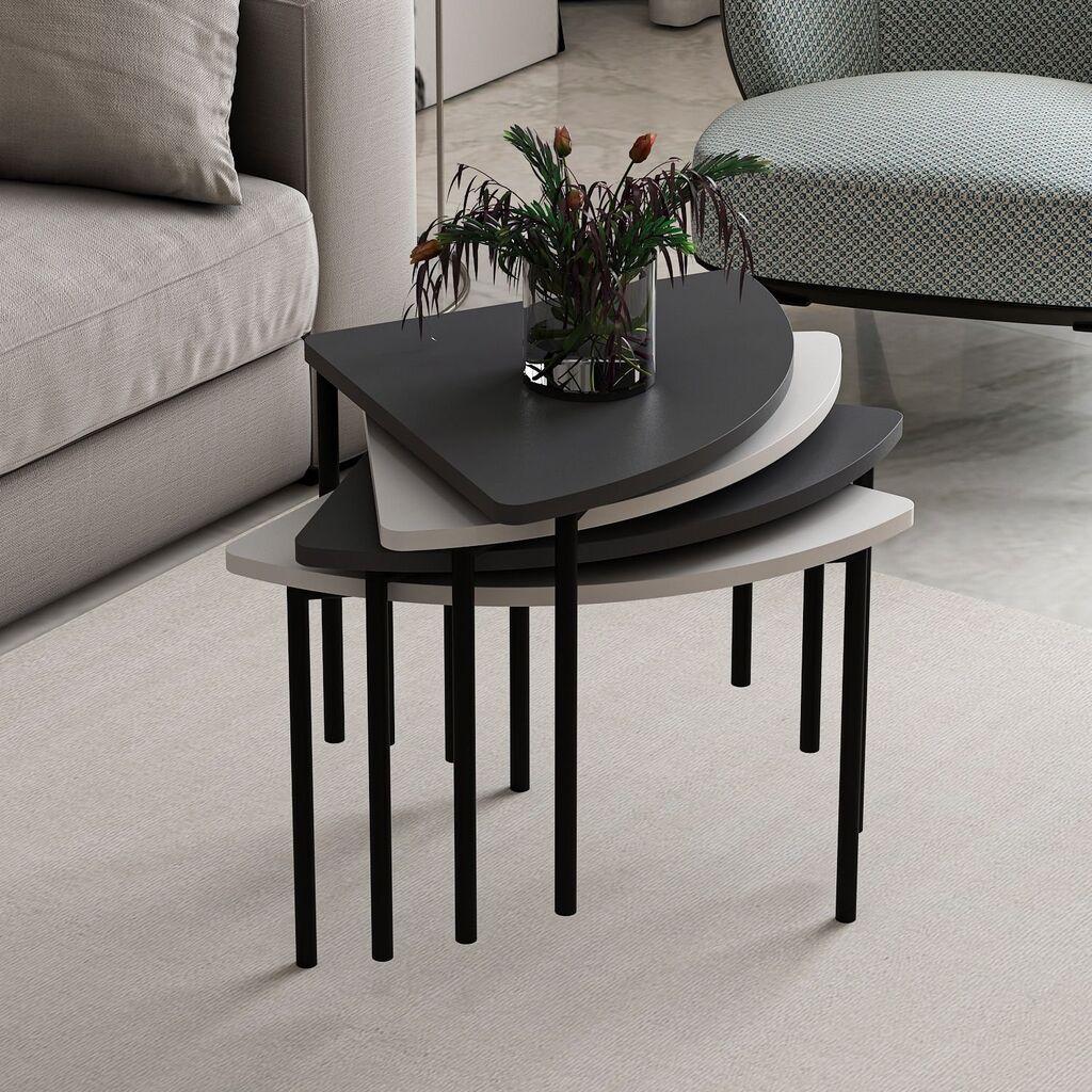 Маса Hanah Home Club Emma 8920, 90x42x42 см, црна