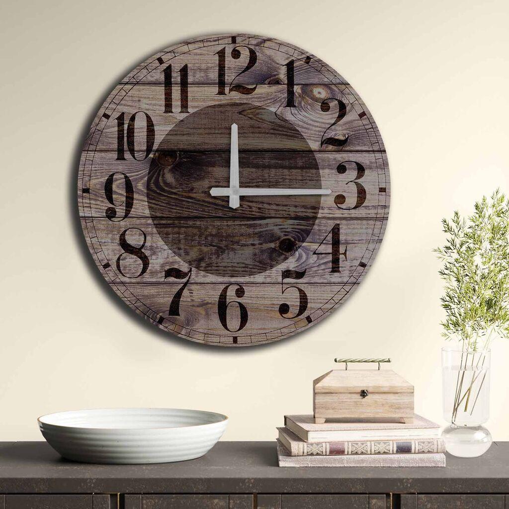 Wallity MDF dzиден часовник 50 см во боја
