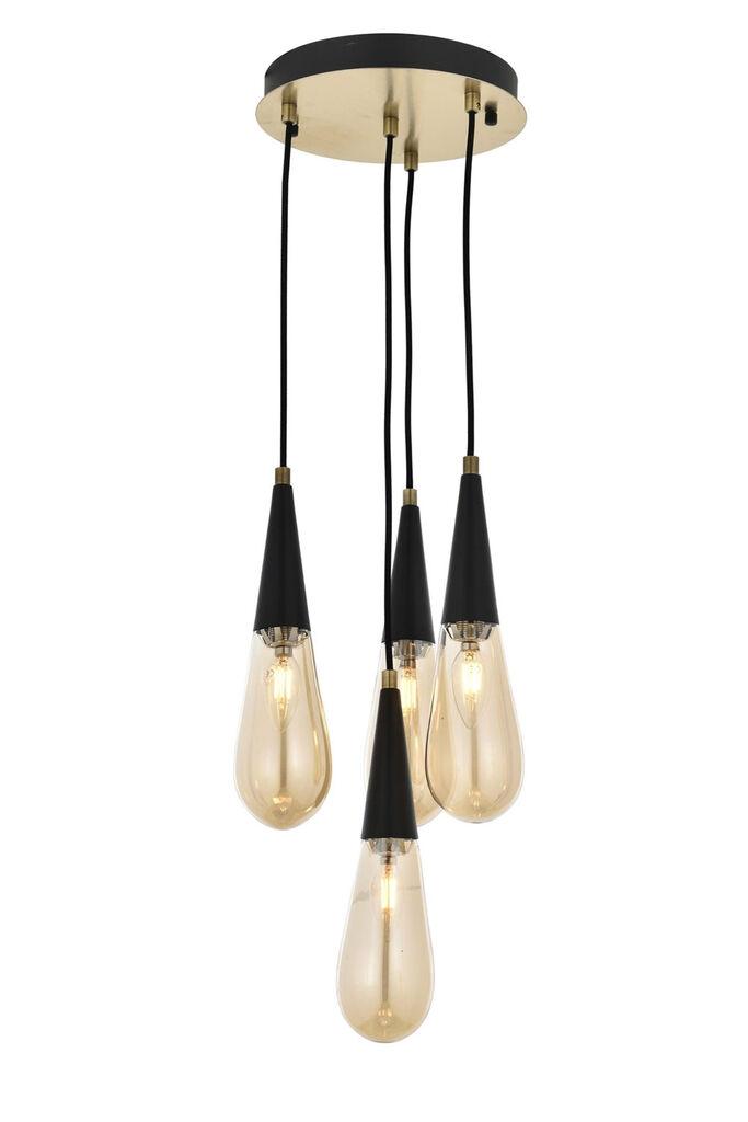 Opviq Luster AV-4236-4ET, 90x27cm, IP20, 220V-240V, златно-црни бои