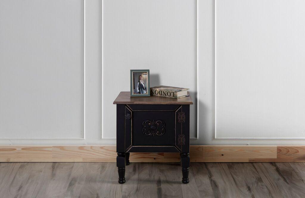 Ноќна масичка Hanah Home Ada, 50x40x52 см, црна
