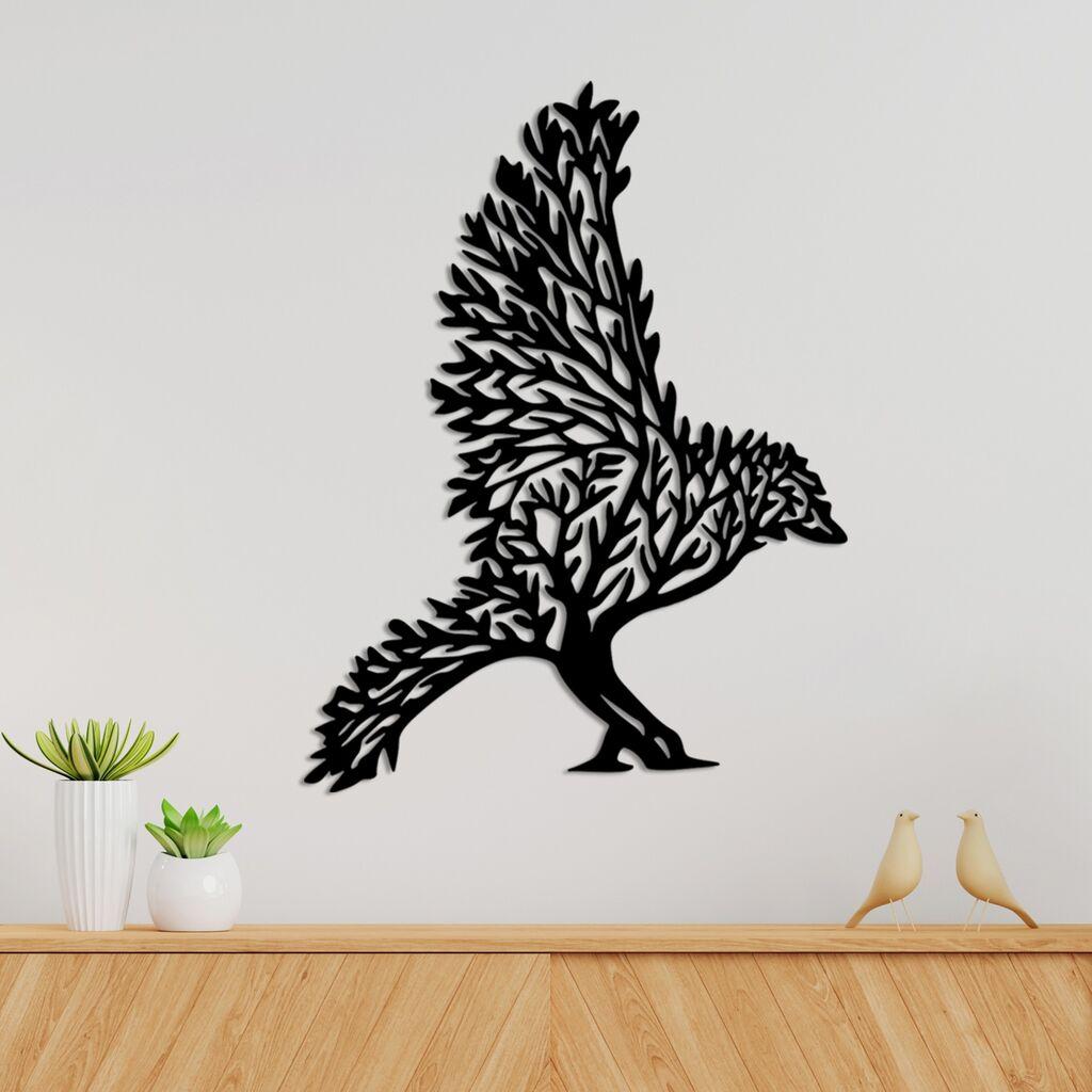 Wallity декорација за ѕид Crow, 55 x 42 см, црна