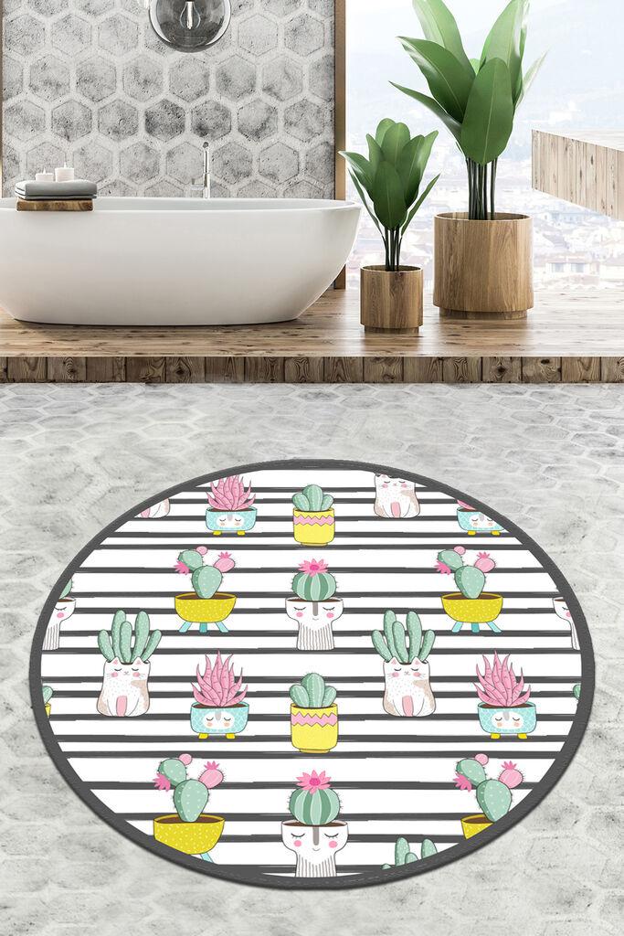 Простирка за бања L'Essentiel Maison Catinus Cactus, 120cm, Шарена