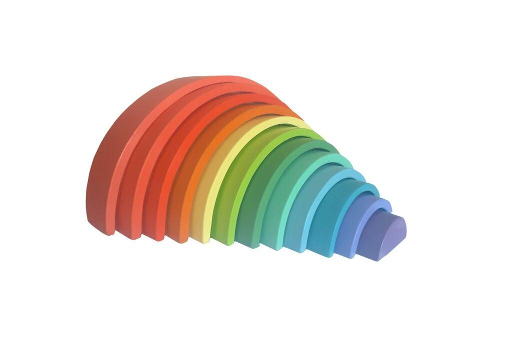 HANAH HOME Drvena igračka Pastel Rainbow, Šarena, 12 delova