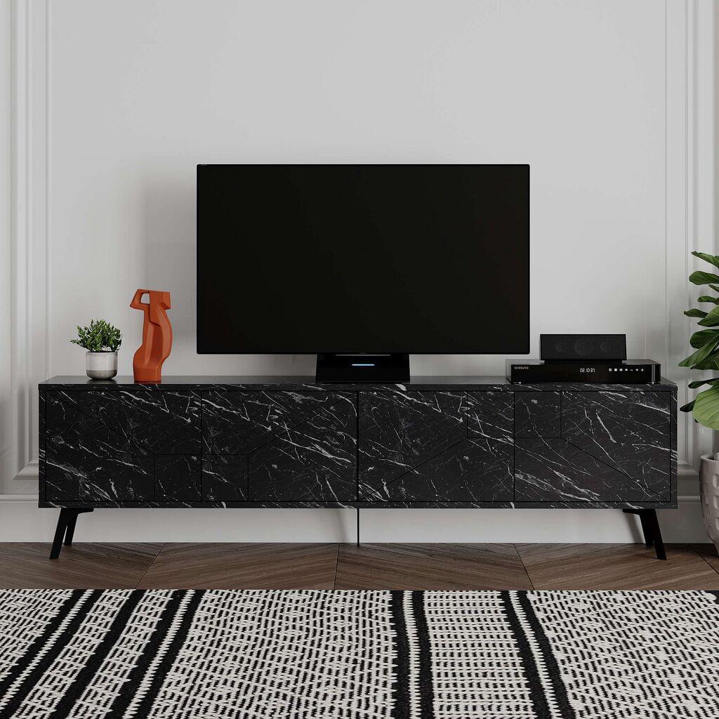 ТВ кабинет Hanah Home Dune-Bendir, 180x50x29,6 см, црна