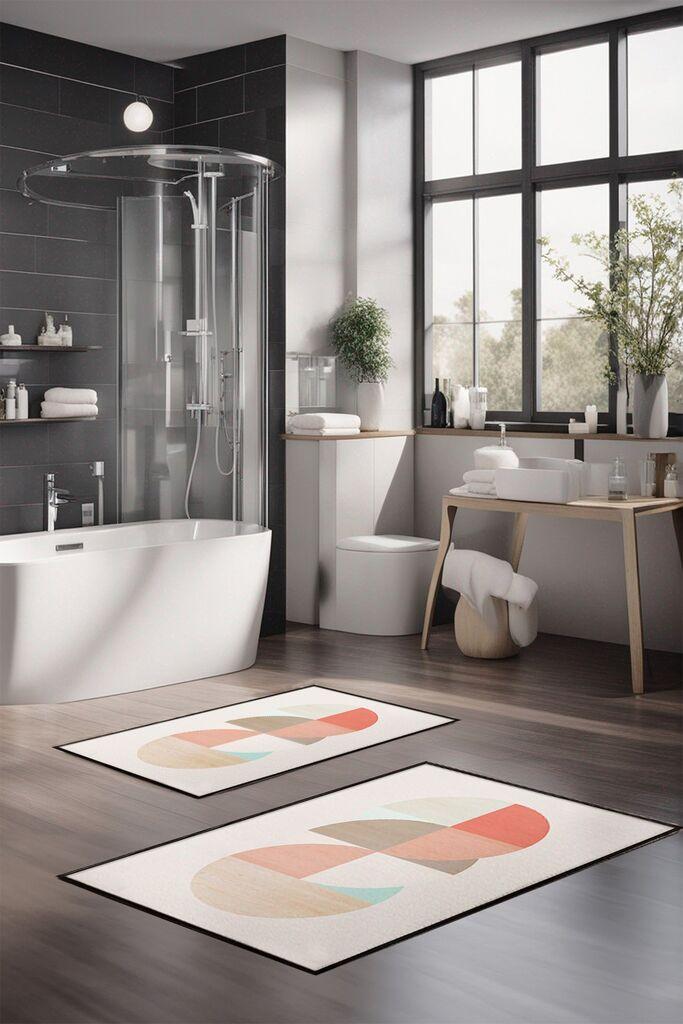 Комплет подлоги за бања L'essentiel Maison CT-5381, 2 парчиња, бели