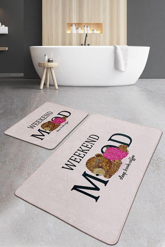 Тепих за бања L'essentiel Maison Weekend Mood, 2 парчиња, Розов