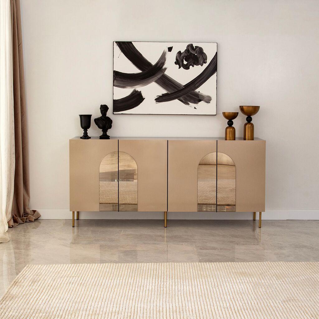 Hanah Home Console Rome, 180x80x40 см, бронзена боја