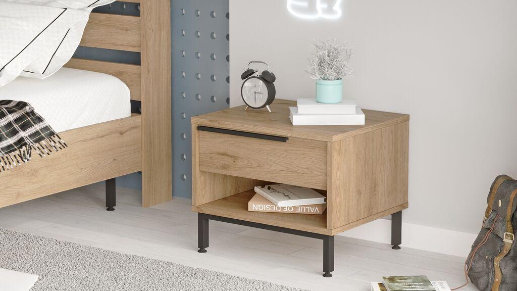 Ноќна масичка Hanah Home On14-S, 53,6x42,4x44,5 см, орев