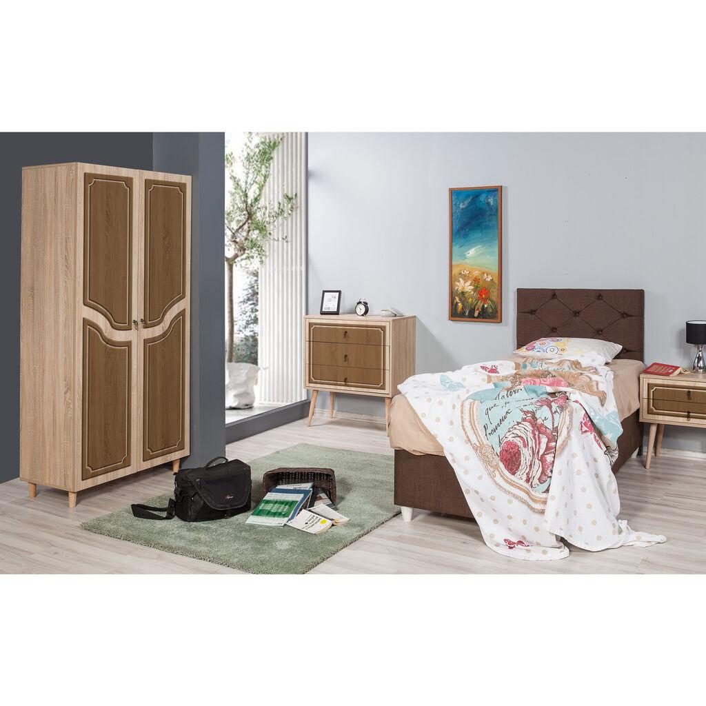 Гардеробер Hanah Home Style-622, 90x192x52 см, дабово-кафеава