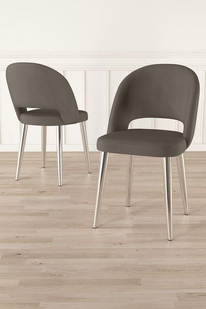 Комплет столчиња Hanah Home Pane, 85x59x146 см, 6 парчиња, кафеава