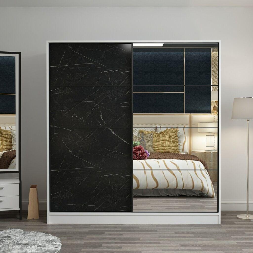 Гардеробер Hanah Home Kale 3164, 180x190x52 см, црно-бел