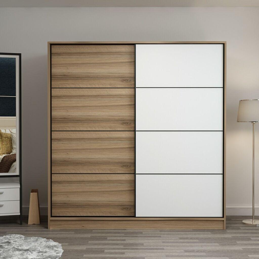 Гардеробер Hanah Home Kale-3983, 180x210x52 см, даб-бел