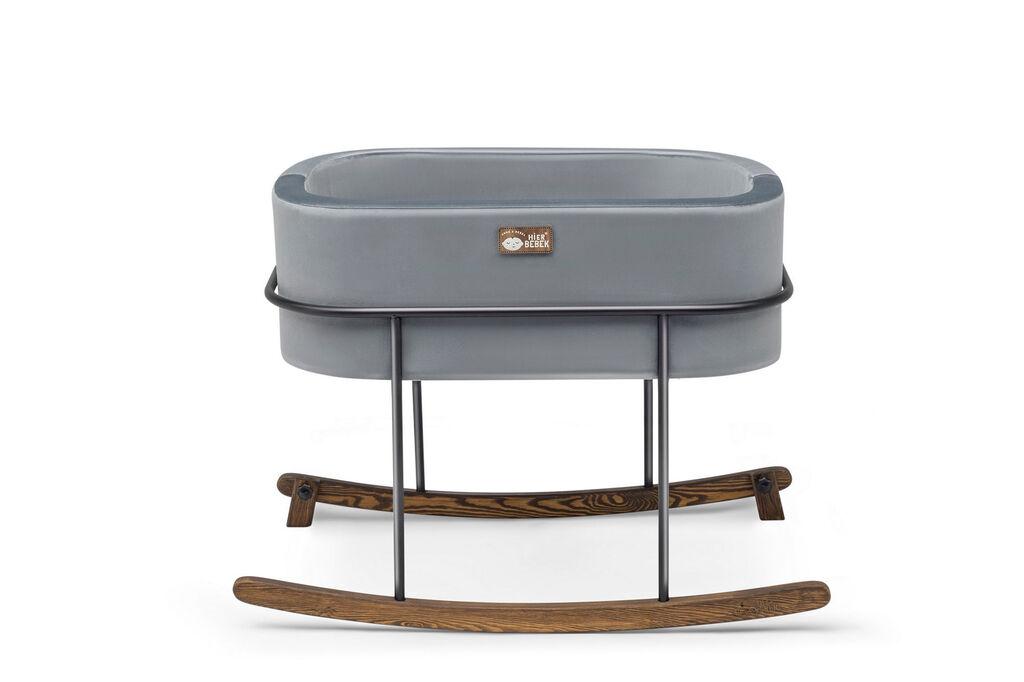 Метална лулка Hanah Home, 90x70x58 см, сиво-црна