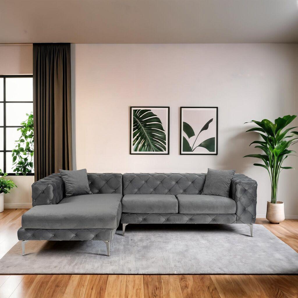 Аголна гарнитура Atelier del Sofa Como Eco, 270x180x72 см, Антрацит