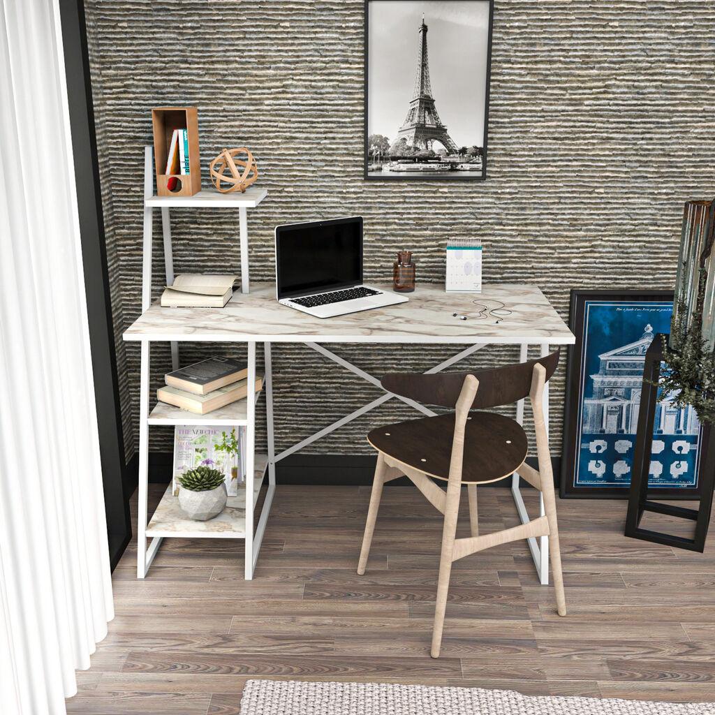 Биро Hanah Home Admira, 120x120x60 см, бело