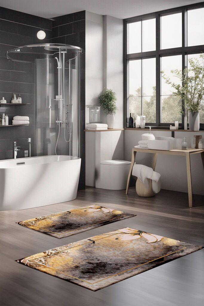 Комплет теписи за бања L'essentiel Maison CT-5003, 2 парчиња, шарени