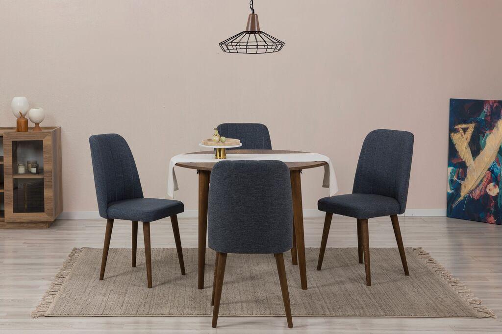 Hanah Home Set Трпезариска маса и 4 трпезариски столчиња Vina 1048, Teget