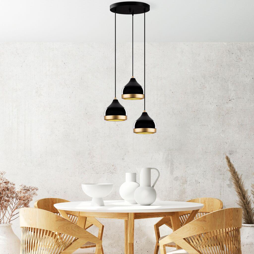 Opviq Luster Yildo-M-6874, 37x37x111cm, IP20, црно-златна боја