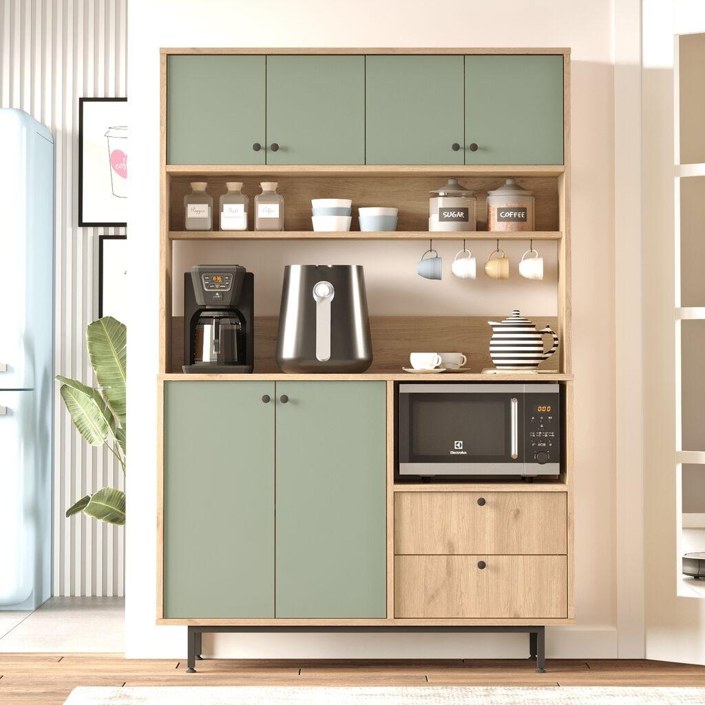 Комода Hanah Home RE5-SY, 120x180x35,5 см, зелена