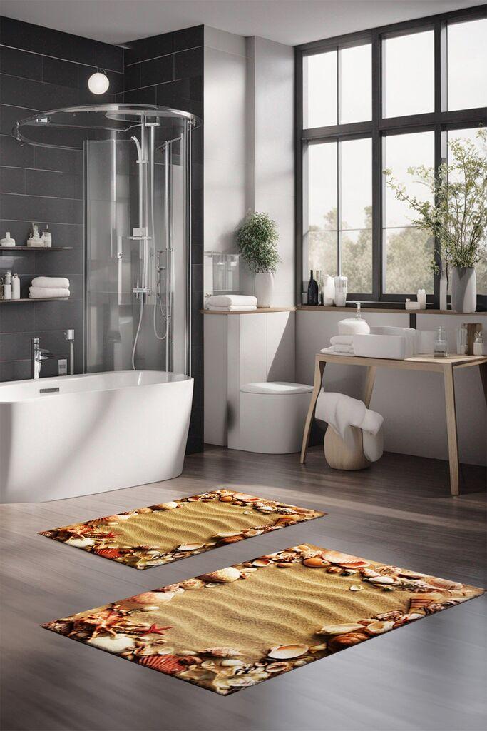 Комплет теписи за бања L'essentiel Maison CT-5241, 2 парчиња, беж
