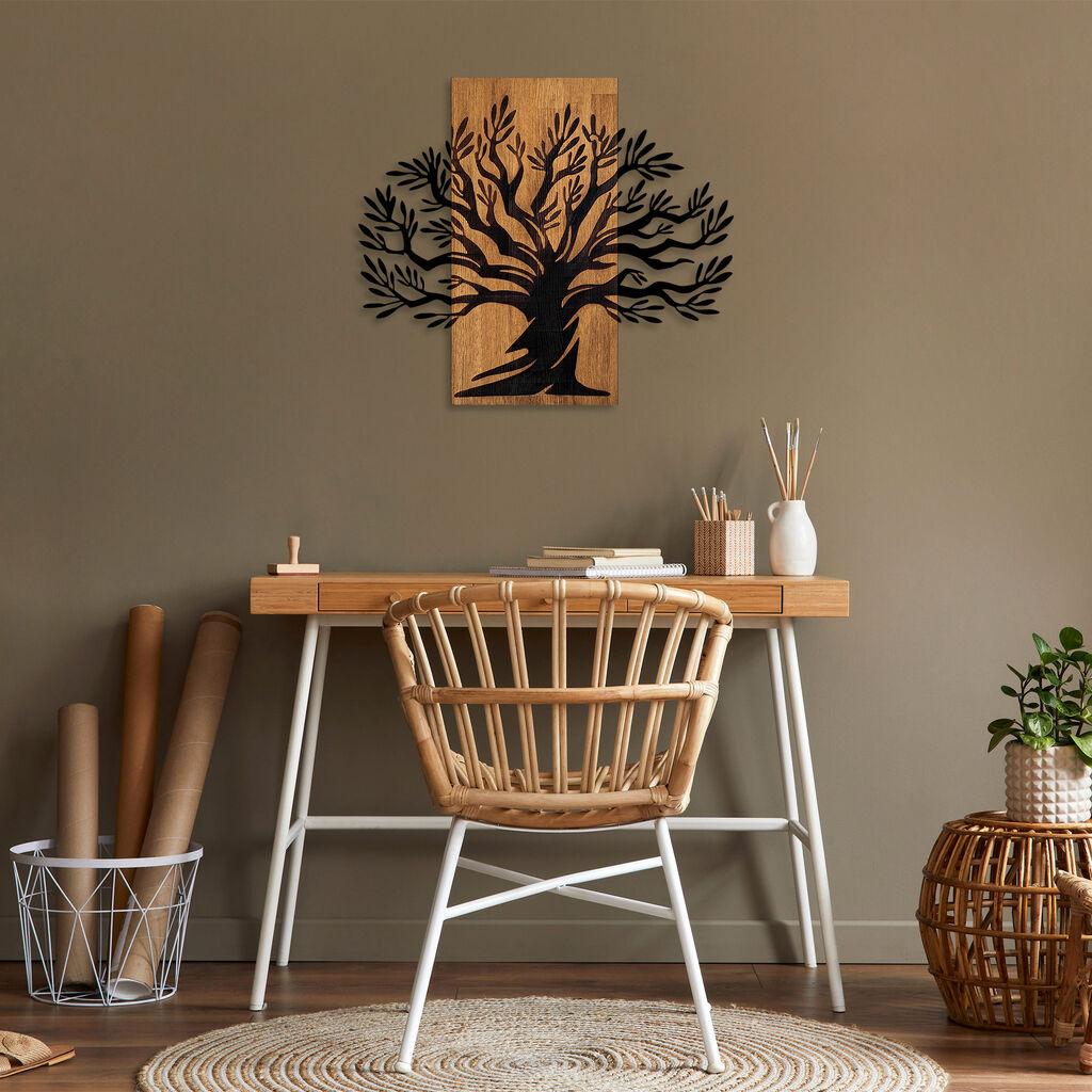 Wallity dzидна декорација Монументално дрво, 58x67 см, црна