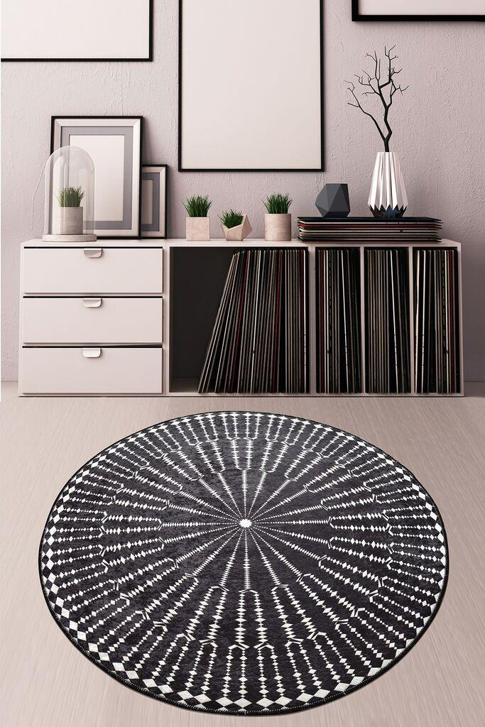 Conceptum Hypnose Carpet Buio, O100cm, црно-бело