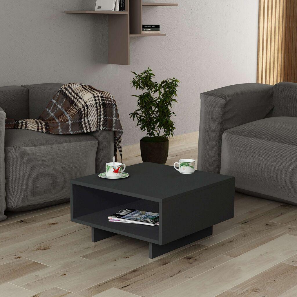 Маса Hanah Home Club Hola, 60x32x60 см, антрацит