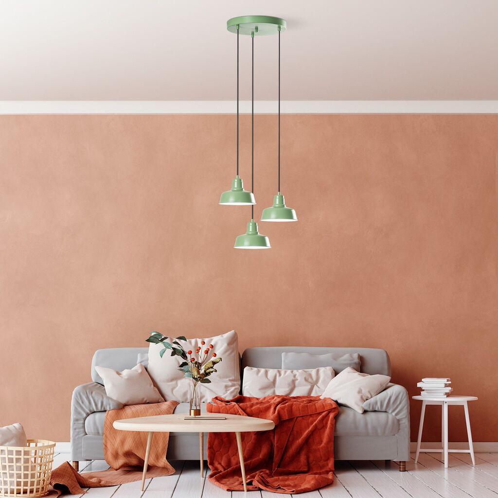 Opviq Luster Memati-181, 75-108 см, 45 см, 3xE27, IP20, Зелена
