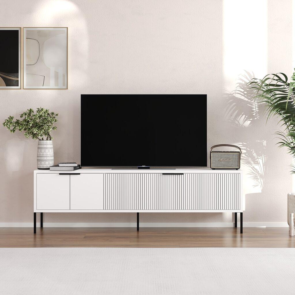 Комода за телевизор Hanah Home Noah, 150x45x30 см, бела