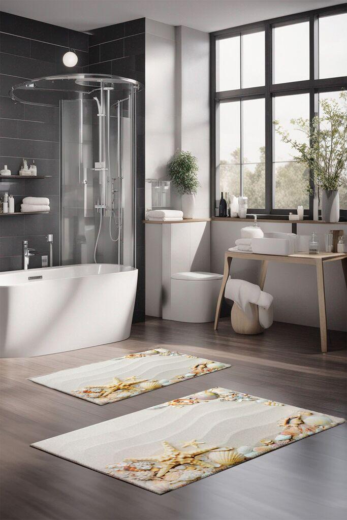 Комплет простирки за бања L'essentiel Maison CT-5242, 2 парчиња, крем боја