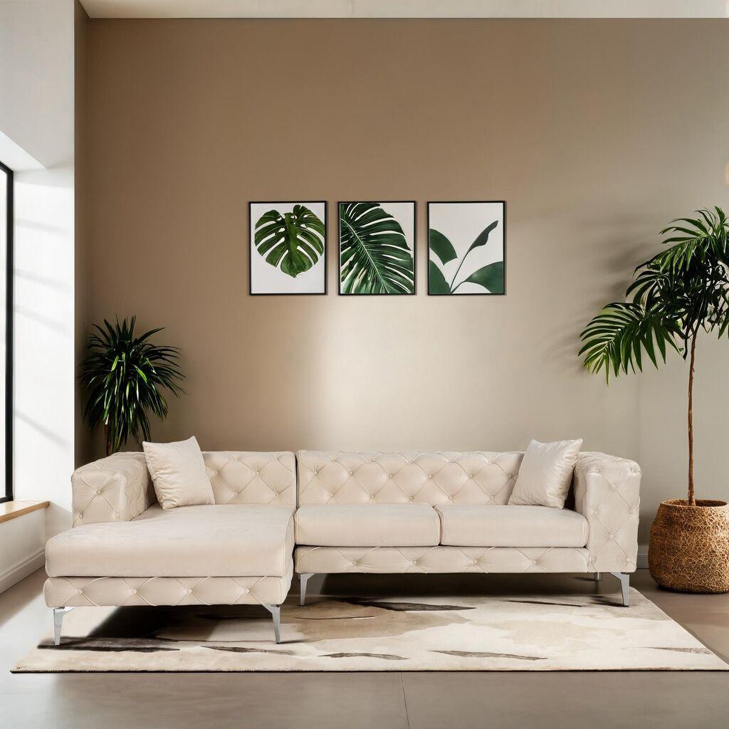 Atelier del Sofa Аголна гарнитура Como Eco, 270 cmx180 cm, беж