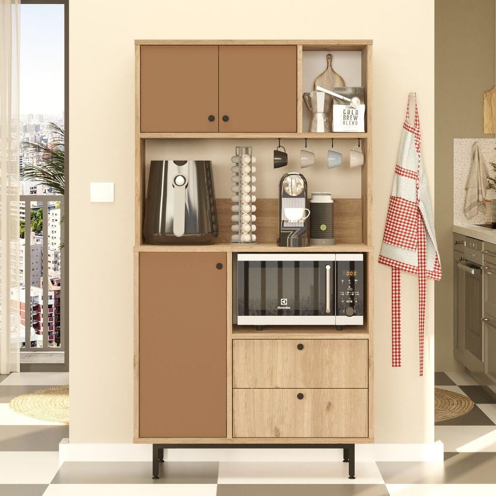 Комода Hanah Home RE3-SK, 88x161,2x35,5 см, кафеава