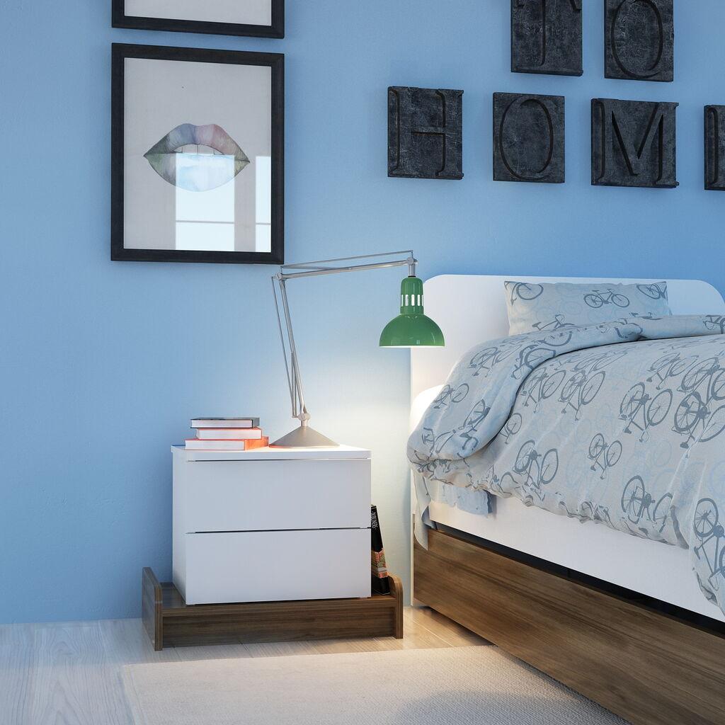 Ноќна масичка Hanah Home Marina, 60x46x40 см, бела