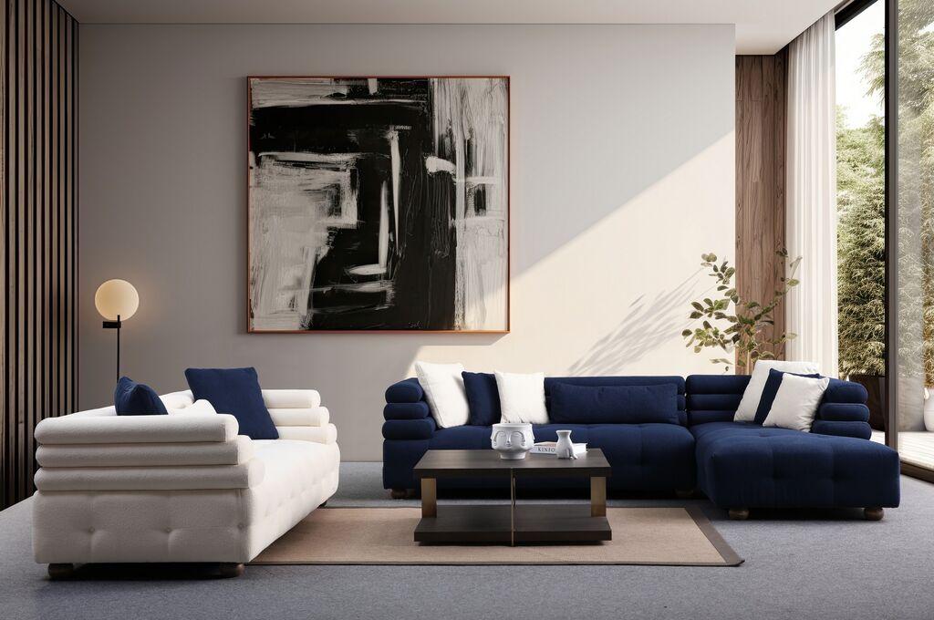 Аголна софа Atelier del Sofa Boston, 300x186 см, сина